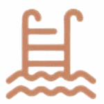 Piscine à débordement sécurisée